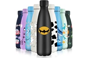 HoneyHolly Borraccia Termica, Senza BPA, Borraccia Bambini, 500ML Acciaio Inossidabile 18/8, Bottiglia Termica A Prova di Perdite, Borraccia Acciaio Inox per Scuola, Ufficio e Attività All'aperto