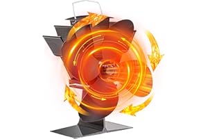 BOLEi Ofenventilator Kaminventilator Ohne Strom - Effizienter & Wärmebetriebener Holzofen Ventilator-Selbststartender Kaminlüfter-Leiser & Energiesparender Ofenventilator-Gleichmäßig Verteilte Wärme