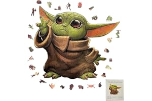 FOGARI Yoda Baby 3D drewniane puzzle - 190 sztuk drewniane puzzle, drewniane puzzle dla dorosłych, odpowiednie dla dzieci w wieku powyżej 10 lat i dorosłych
