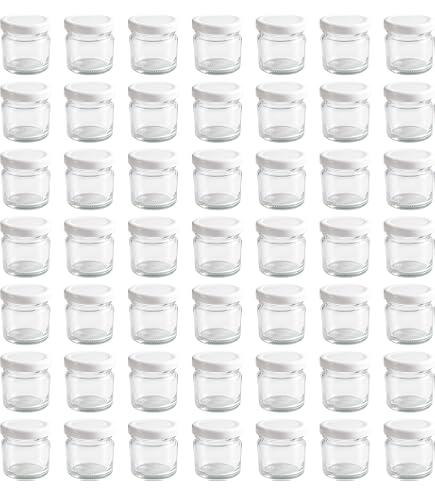 Schraubdeckel Gläser Vitrea 25x Marmeladengläser 50 Ml – Mini-Einmachgläser Mit Schraubdeckel, Weißes Glas, Made In Germany, Für Honig, Senf, Gastgeschenke