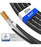 MAS-Premium - Cavo solare H1Z2Z2-K, 10 mm², certificato TÜV 2, senza alogeni, doppio isolamento, installazione libera o fissa in impianti fotovoltaici, lunghezza: 5-200 m (rosso, 10 m