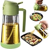 TrendPlain Mutfak i&ccedil;in 16 oz Yağ Dağıtıcı Şişesi - 2'si 1 Arada Zeytinyağı Dispenseri ve Yağ P&uuml;sk&uuml;rt&uuml;c&uuml; - 470ml Zeytinyağı Şi