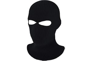 Geyoga Kinder Gestrickte Sturmhaube mit 2 Löchern Winter Strick Skimaske Vollgesichtsabdeckung