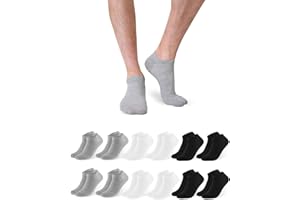 Libella Calzini Corti Donna Cotone, Calzini da Corsa da Donna, 12 paia, Calzini Sportivi da Donna, Calzini Uomo Corti, traspiranti, a taglio basso, unisex