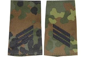 baum-m gmbh Rangschlaufen für Schulterklappen für die Deutsche Bundeswehr flecktarn mit schwarzem oder goldenem Stick