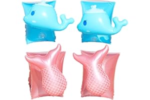 4PCS Kids Arm Bands for Swimming CHUNLINLAODA-Kids Arm Bands Swimming Swimmin/g Armbands Inflatable Ar/m Bands Inflatable Kid/s Ar/m Band/s Beach Floaties Toys for Swim Training (2-6 Years)