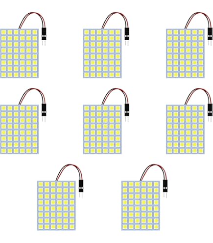 Kit 6 Luci LED Per Auto - Pannelli 48 SMD, 12V, Per Luce Interna, Bagagliaio, Porte, Adattatori Inclusi - Foto 6