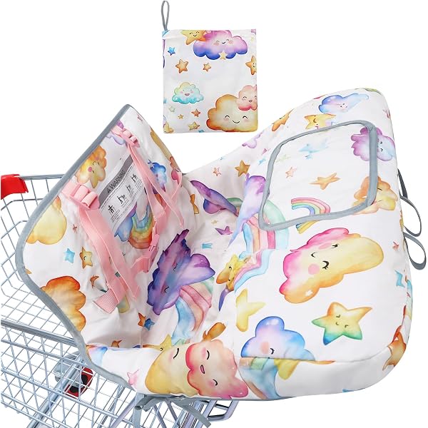 Coussin De Siège Pour Chariot Supermarché PlayGround - Housse Lavable, Protection Bébé