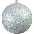 Dekokugel 20 Cm – Schwarz Glitzernd, Aus Kunststoff, Für Weihnachts- & Innendekoration