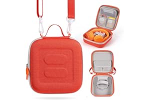 BLOOOK Travel Case Compatible with Yoto Mini,Carry Case Compatible with Yoto Mini Player Accessories,Holder Bag Compatible with Yoto Headphones & Yoto Card Case (Orange-L)