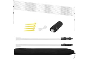 SPRINGOS Kit de badminton Filet Poteaux 50 x 560 cm Hauteur Réglable