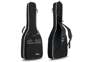 Rocktile Klasyczna torba na gitarę 3/4 i 7/8 (wyściełana torba Gigbag, zestaw plecakowy, 2 kieszenie zewnętrzne), czarna