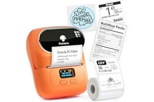 Phomemo M110 etichettatrice bluetooth, etichettatrice etichette adesive senza fili per iOS e Android, stampante del codice a barre per abbigliamento, gioielli, vendita al dettaglio, casa