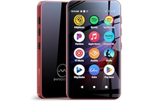 MP3 Players with Bluetooth WIFI,160GB innioasis MP3 Players with Spotify, Spotify Kids, Pandora, Play Store, Parental Manager App, Calm, 4" HD Full Touch Screen MP4 Music Player for Kids (Red)