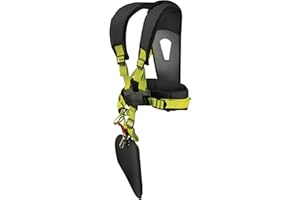 Ryobi RAC138 Imbracatura Vertebrae+ per Decespugliatore Imbottita, Comoda e Pratica, Extra Chiusura di Sicurezza, Dorso Rigido Per Una Postura Ottimale