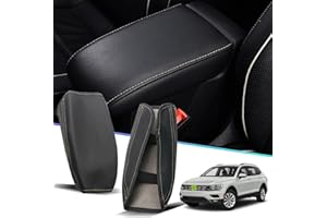 SHAOHAO Mittelarmlehne Abdeckung Kompatibel mit VW Tiguan MK2 AD1 SWB LWB 2016-2022 2023 & SEAT Tarraco FR 2022 2023 Mittelkonsole Armlehnenbezug Mittelarmlehnenabdeckung Zubehör