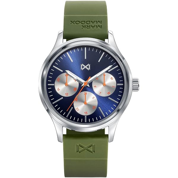 Montre Femme Mark Maddox MM7014-37 - Cadran Bleu, Boîtier Acier Rose, étanche 3 ATM, Quartz