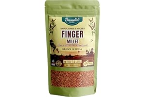 Danodia Foods Organic Indian Finger Millet/Ragi 1.1 lb Red Millet | Unpolished, Gluten free, Whole Grain | Natural Body Cooling Properties | Grown by Local Indian Farmers Farmers - 500g