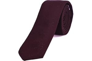 DonDon Corbata estrecha de algodón para hombres de 6 cm a cuadros