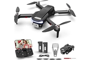 Wipkviey B15 Drones con Cámara 4K HD-para Adultos y Principiantes, Quadcopter RC con Motores Sin Escobillas, Nivel 5 de Resistencia al Viento, Transmisión 5G FPV y 2 Baterías (30 Minutos de Vuelo)