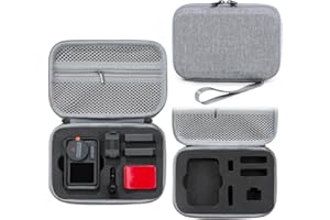 Hesupy Custodia da viaggio per DJI Osmo Action 5 Pro Standard Combo, custodia rigida da trasporto per Action 5 Pro Sport Camera e accessori di protezione, grigio, Custodia da viaggio per DJI Osmo