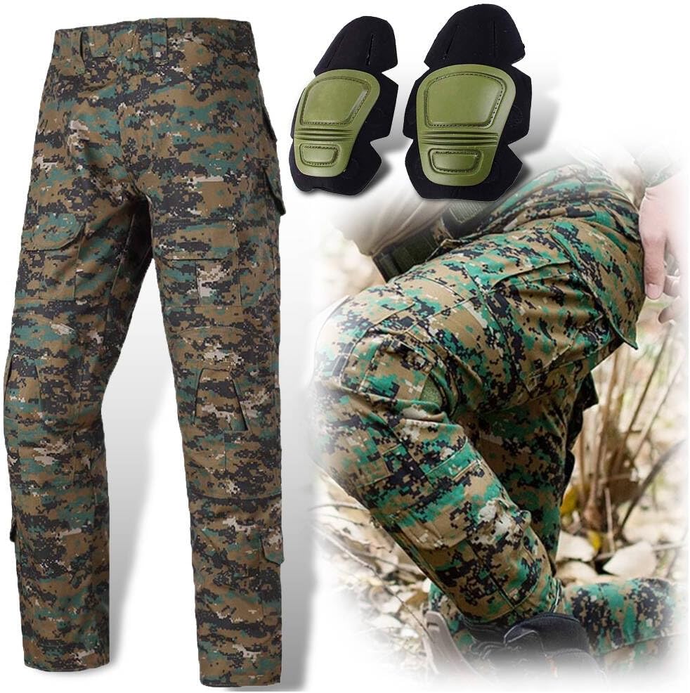 H Welt EU - Pantalones militares del ejército táctico, para airsoft o paintball, pantalones de lucha para hombre con rodilleras, color AOR2, tamaño
