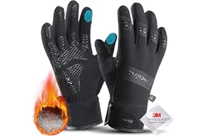 kyncilor Guanti Invernali Impermeabili Uomo Donna Touch Screen Slip-Proof Guanti Bici Invernali per Corsa Ciclismo Moto Sci