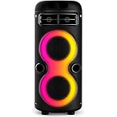B&uuml;y&uuml;k Boy Şarjlı RGB Işıklı Hoparl&ouml;r, 2 Adet 4 Inch Bass Destekli 360&deg; Stereo 3600 mAh Şarjlı Bluetooth TWS USB AUX Mikrofon 
