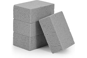 EILYGK 4 Pack Grill Brick, Pumice Stone for Cleaning Griddle/Flat Top Grills/Removing Stains BBQ-Grey