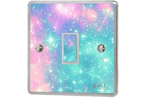 THE STICKER STUDIO LTD Girls Pink & Blue Light Switch Sticker Vinyl/Skin Cover, sw152