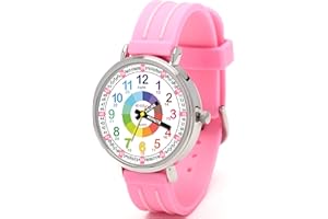Kiddus Montre Enfant Fille, à partir de 5 Ans, 3ATM et 5ATM, Montre Éducative Analogique pour Enfants, Cadeau Junior Apprentissage