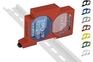 SHELLY HUTSCHIENENHALTER PW3D Shelly 1 / 1PM - Supporto per guida DIN Dual Rail Bracket (35 mm) (rosso (Prime)
