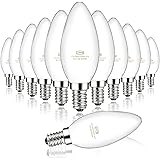 CP3 E14 LED Candelabra Light Bulb 40W Equivalent, Non-Dimmable 4W 400LM Candle Light Bulb 360 Degree Lighting LED Chandelier 