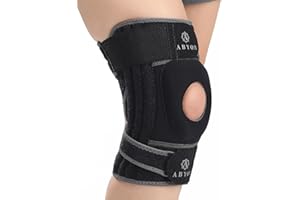 ABYON ELITE Ginocchiera Uomo Donna con sistema a 4 cinghie regolabili antiscivolo e stabilizzatori laterali, tutore ginocchio per dolore, artrite, LCA, menisco, ginocchio del corridore, camminata