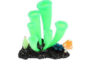 VOCOSTE Aquarium Simulation Corne Corail, Silicone Fluorescent Corail Vert