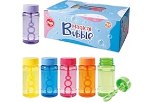 YOUCUTE Bubbles With Bubble Wand Bottles Birthday Bubble Solution Blowers For Children Party Supply Summer Outdoor Toys (24 Bubbles)