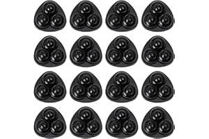 ZYEKIU 16 Pcs Rueda Adhesiva para Muebles Rotación de 360 Ruedas Muebles, Ruedas Giratorias Pequeñas Adhesivas Mini Ruedas Giratorias para Muebles Pequeñas Mesita Caja (Cuentas Nailon Negro)
