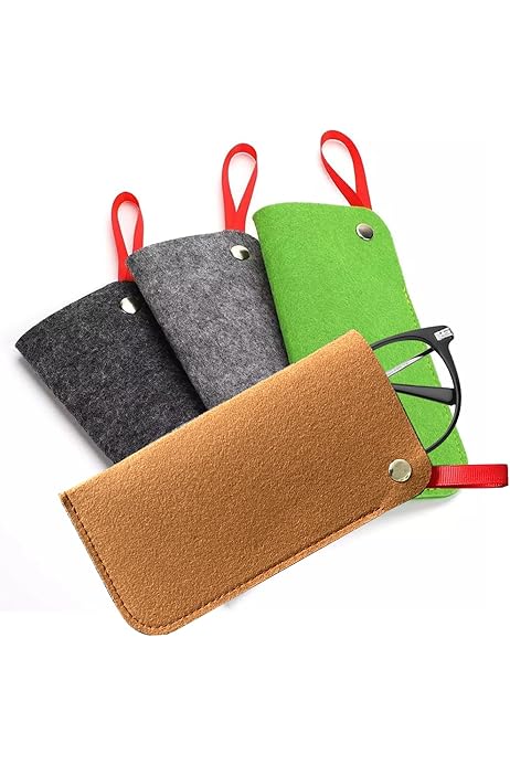 2 Custodie Rigide Per Occhiali In Pelle PU Con Panno Pulizia - Design Glitterato Per Donne E Bambini - Foto 9