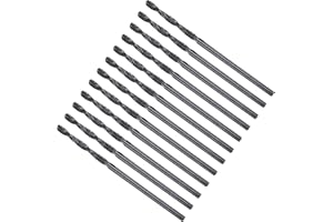 METALLIXITY Punta da Trapano (1,75mm) 12pz, Acciaio ad Alta Velocità 4241 (HSS) Gambo Dritto Nitruro Nero 118° per Legno Plastica Ferro Rame Alluminio Metallo Morbido Basso