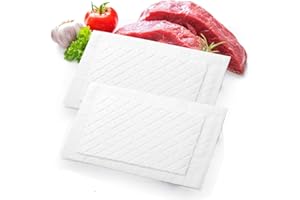 Bekith 600Pcs Meat Absorbent Pads, 3.1 x 5.1-Inch White Ultra Meat Pads, Absorbent Meat Fish Foam Tray Pads for Kitchen and Shop