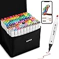 AEDAGA 80 Colours Alcohol Markers with Free APP for Colouring, Alcohol Pens for Anime,Manga,Drawing,Sketching and Calligraphy, Art Supplies for Adults and Kids