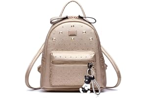 AINUOEY Donna Borse a Zaino Borsa a Zainetto Elegante Tracolla Zaini Firmate Marca Zainetti Antifurto PU pelle 76601 1 pz D'Oro