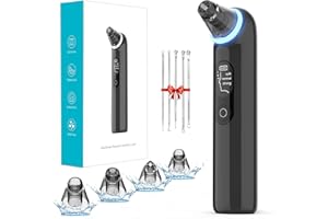 ANYFACE 4-In-1 Aspiratore Punti Neri, Professionale, Estrattore Rimozione Kit Pulizia Viso, 4 Sonde e 3 Modalità, Luce Blu