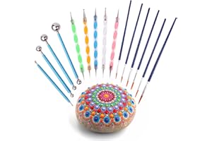 UICCVOKK Mandala Art Kit - 15 PCS Mandala Dotting Tools - Acrylic & Stainless Steel - Adults - Unisex - All Seasons - Traditional - Multicolor - Non-Foldable