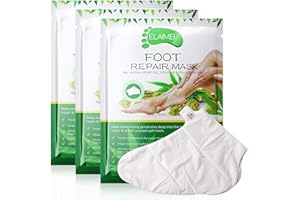 YUNY Moisturizing Foot Mask 3 Pack,Foot Spa Mask for Dry Hands, Repair Rough Skin with Shea Butter, Avocado, Vitamin E - Repair Rough Skin for Men Women