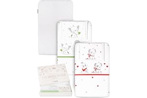 GOYSILA 2 Set Lenzuola Next To Me Compatibili Con Chicco Next2Me Culle Materasso 83x50cm Cotone 100% Alta Qualità Certificato Oeko-tex® Coprimaterasso Traspirante Lavabile Lavatrice 40°