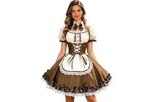 Generisk flickklänning, oktoberfestdräkt, traditionell tysk Dirndl-outfit för barnbondgårdsfester