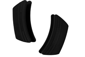 Le Creuset Osłona uchwytu, zestaw 2 sztuk, silikon, możliwość dopasowania, odporność na temperaturę do 250°C, czarny błyszczący