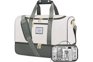 LOVEVOOK Resväska för kvinnor, Weekender Travel Duffle Carry On Bag med sminkväska, skofack och vått fack, vattentät sportväs