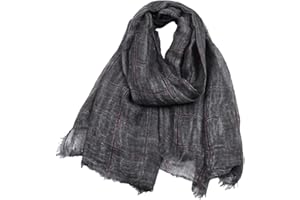 LIUPUUDLY Schal Herren Weiche Leichter Schal aus Baumwolle Mode Lang Halstuch Herrenschal